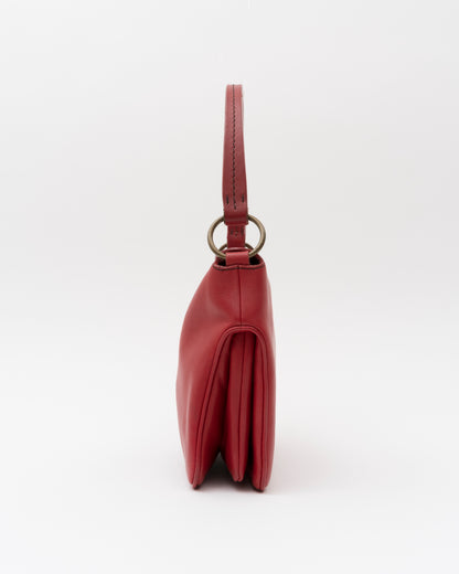 AW2003 MIU MIU Cherry Red Nappa Leather Turn Lock Bag
