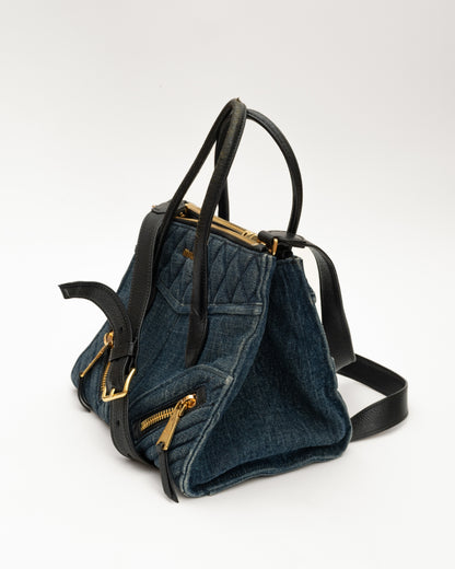 2000s MIU MIU Denim Moto Bag