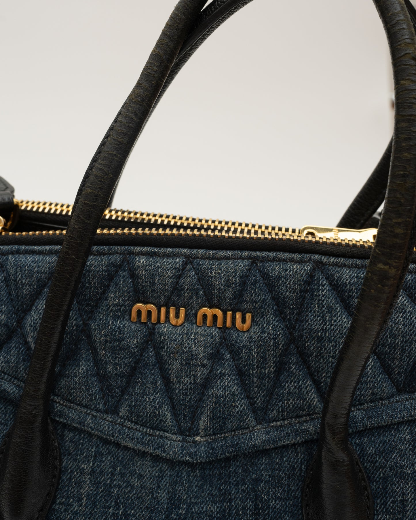 2000s MIU MIU Denim Moto Bag