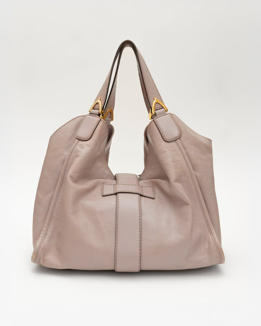 2000s GUCCI Lilac Soft Stirrup Hobo Bag
