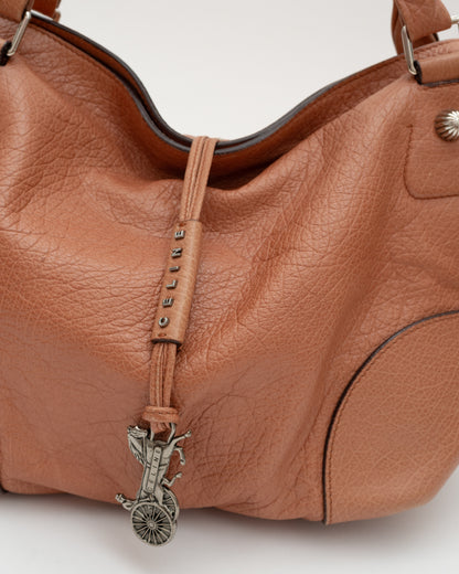 2000s CELINE Carriage Charm Terracotta Blush Hobo Bag