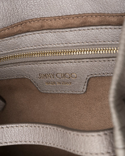 2000s JIMMY CHOO Sasha Small Grey Leather Bag