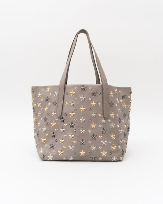 2000s JIMMY CHOO Sasha Small Grey Leather Bag