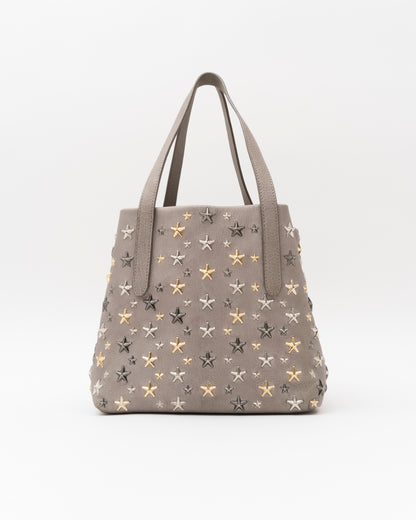 2000s JIMMY CHOO Sasha Small Grey Leather Bag