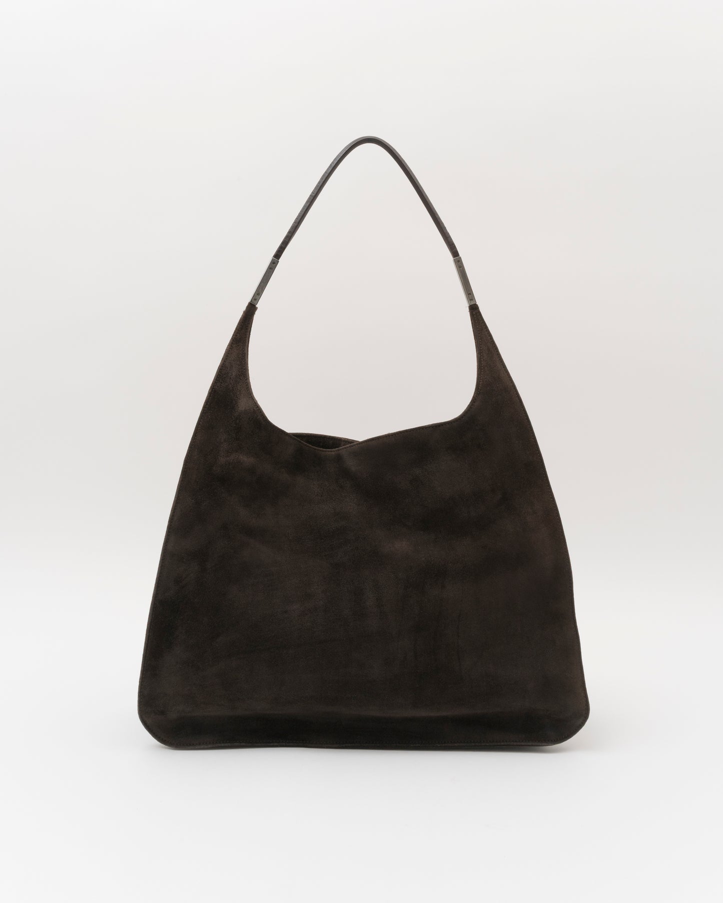 90s GUCCI Tom Ford Era Chocolate Suede Shoulder Bag
