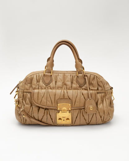 2000s MIU MIU Caramel Matelasse Bag