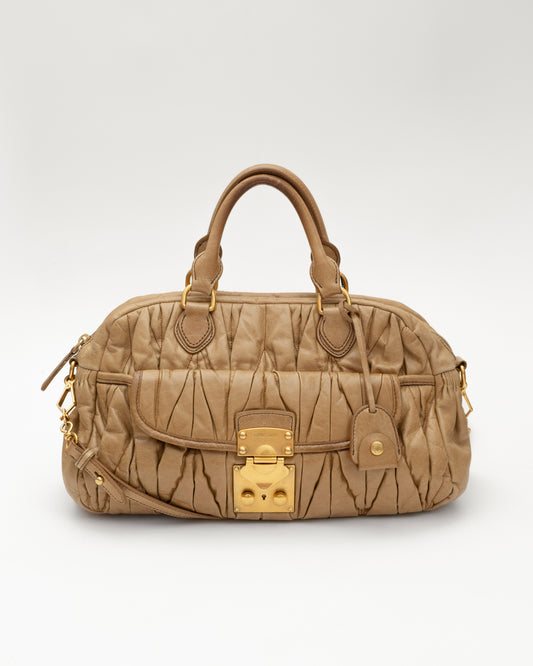 2000s MIU MIU Caramel Matelasse Bag