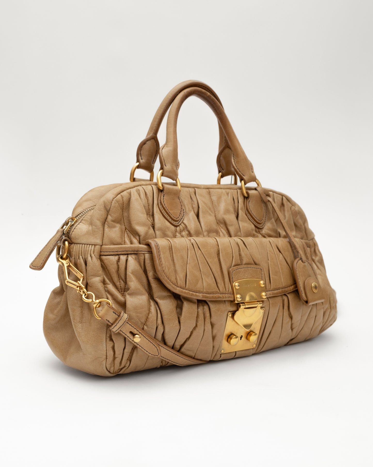 2000s MIU MIU Caramel Matelasse Bag
