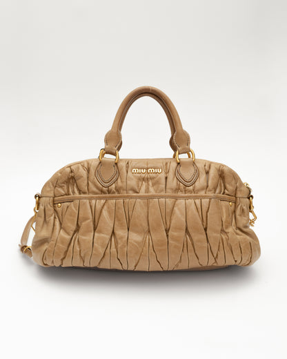 2000s MIU MIU Caramel Matelasse Bag