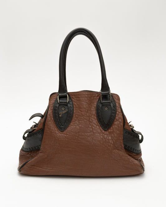 2000s FENDI Etniko Brown Leather Bag