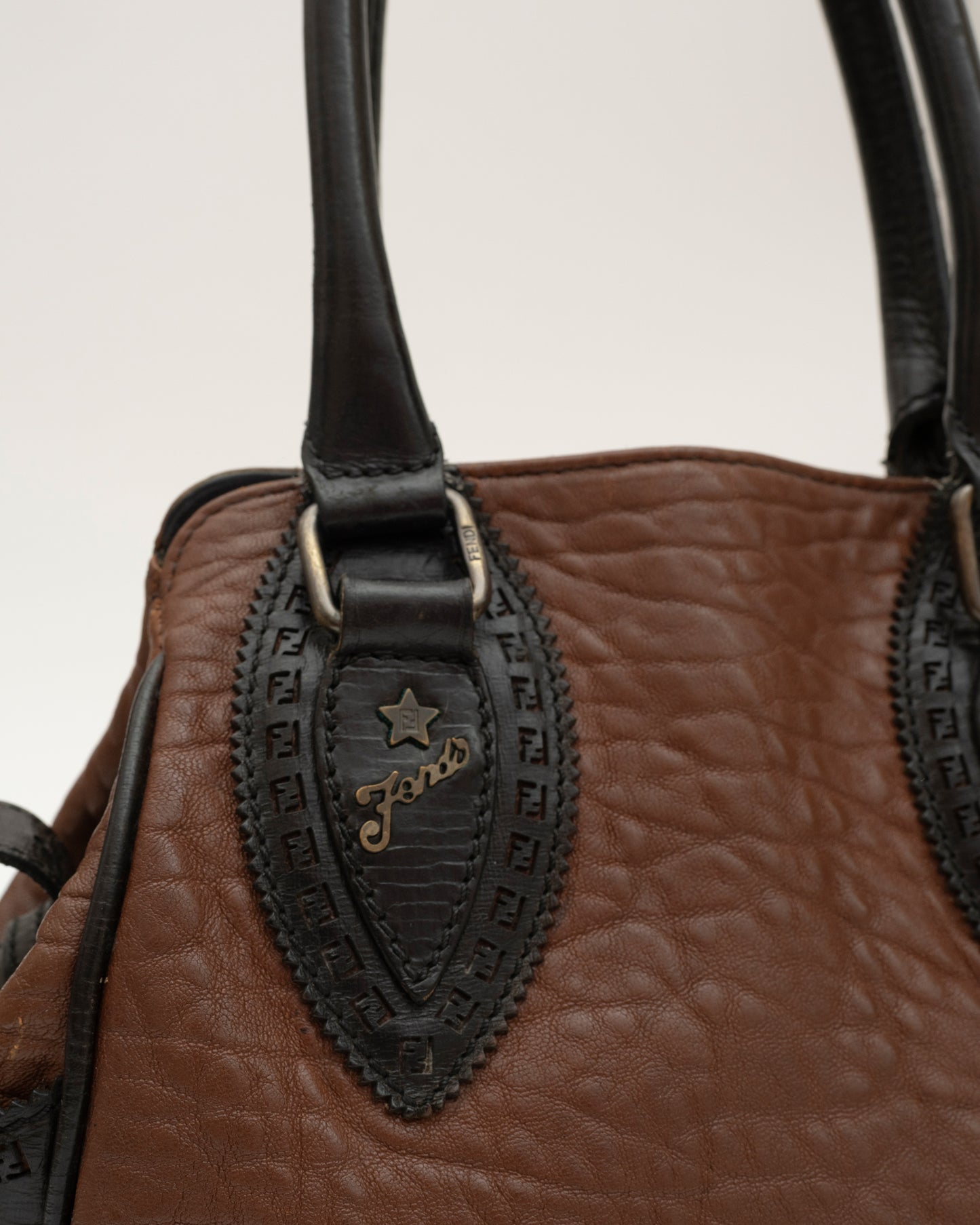 2000s FENDI Etniko Brown Leather Bag