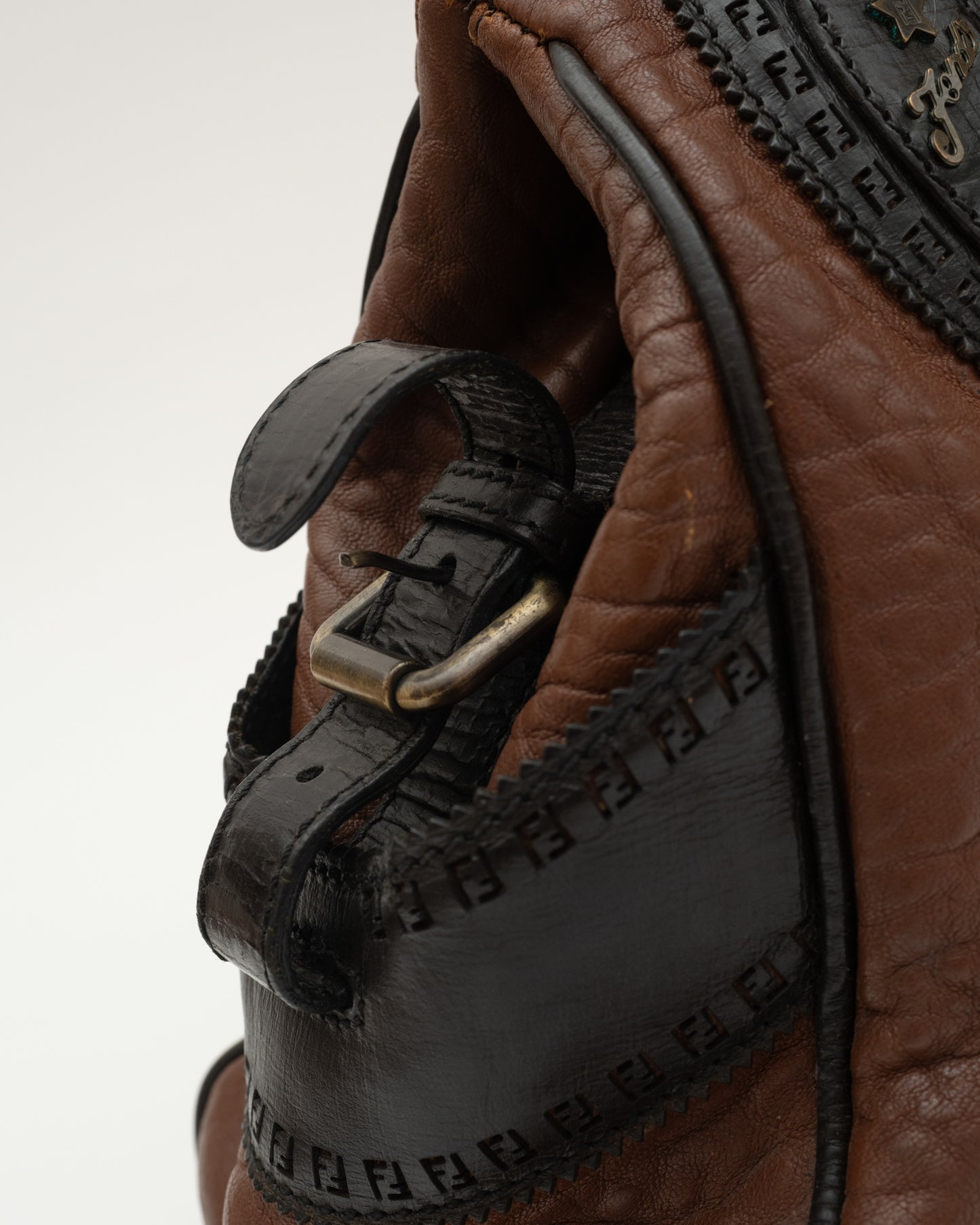 2000s FENDI Etniko Brown Leather Bag