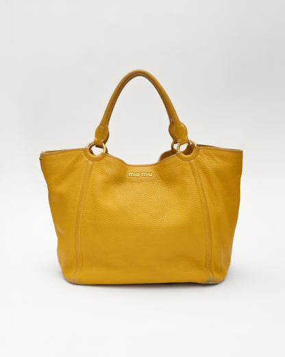 2000s MIU MIU Mustard Leather Bag (as is)