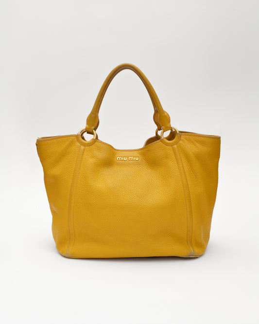2000s MIU MIU Mustard Leather Bag (as is)