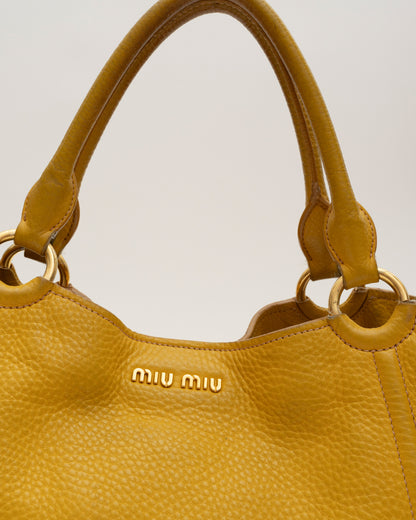 2000s MIU MIU Mustard Leather Bag (as is)