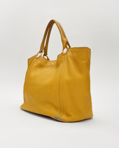 2000s MIU MIU Mustard Leather Bag (as is)