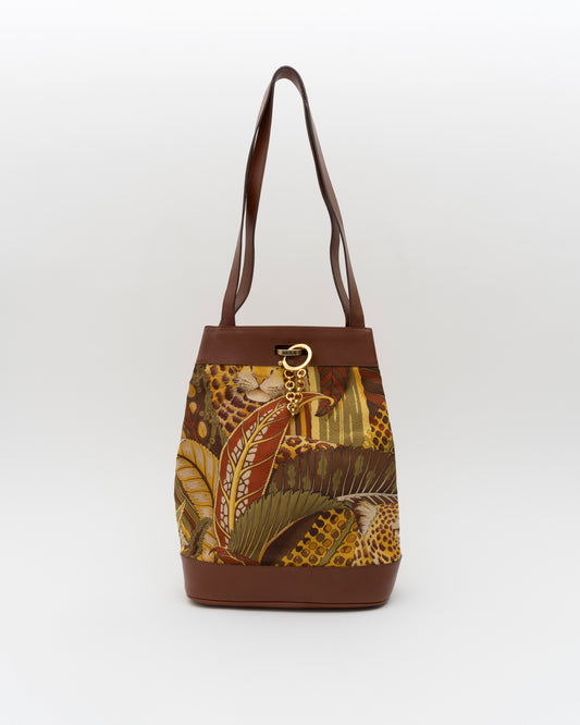 90s SALVATORE FERRAGAMO Jungle Safari Bucket Bag