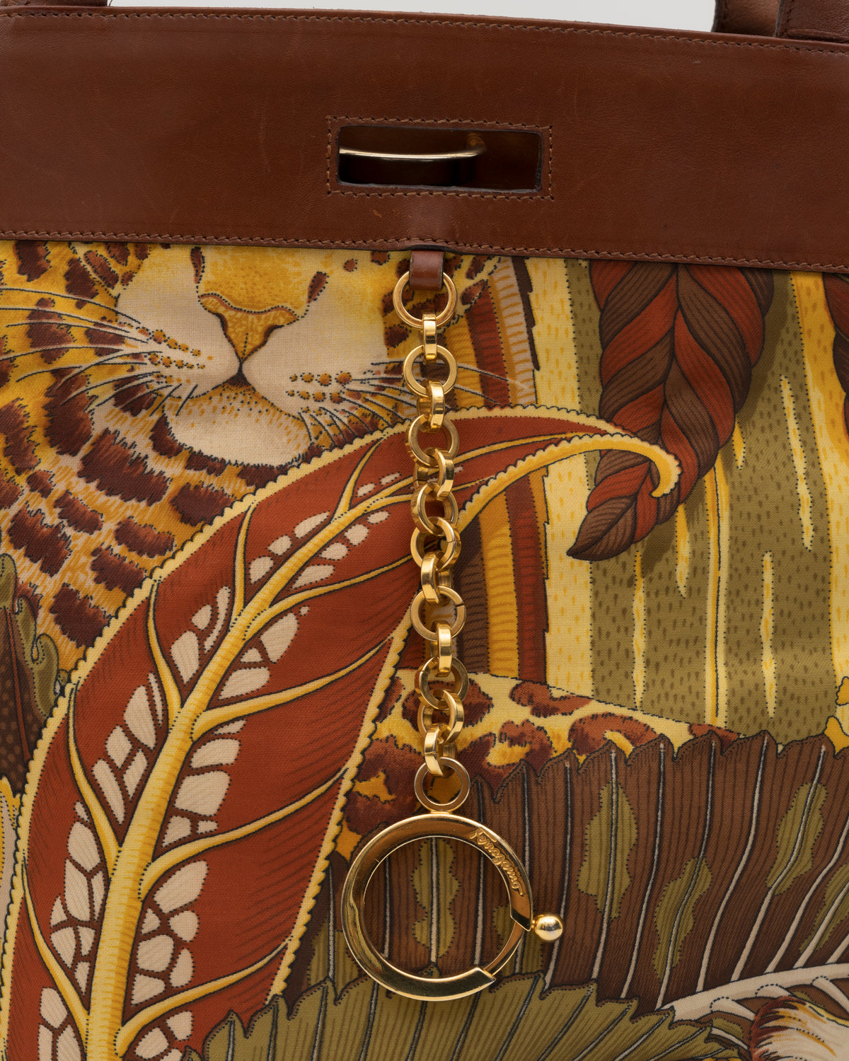 90s SALVATORE FERRAGAMO Jungle Safari Bucket Bag