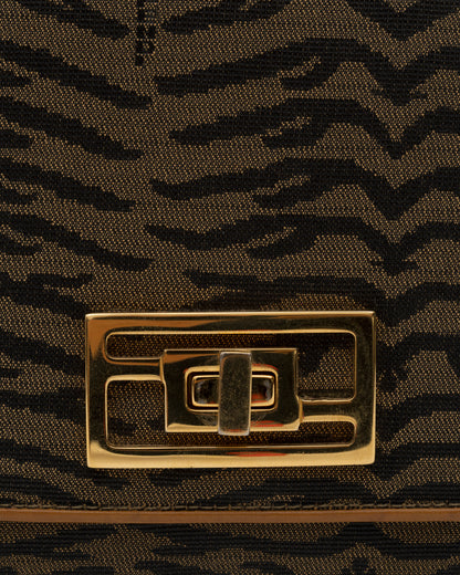 90s FENDI Tiger Stripe Jacquard Shoulder Bag