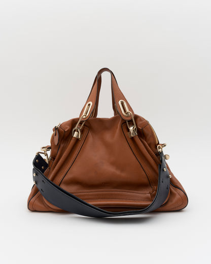 2000s CHLOE Military Paraty Brown Leather Bag