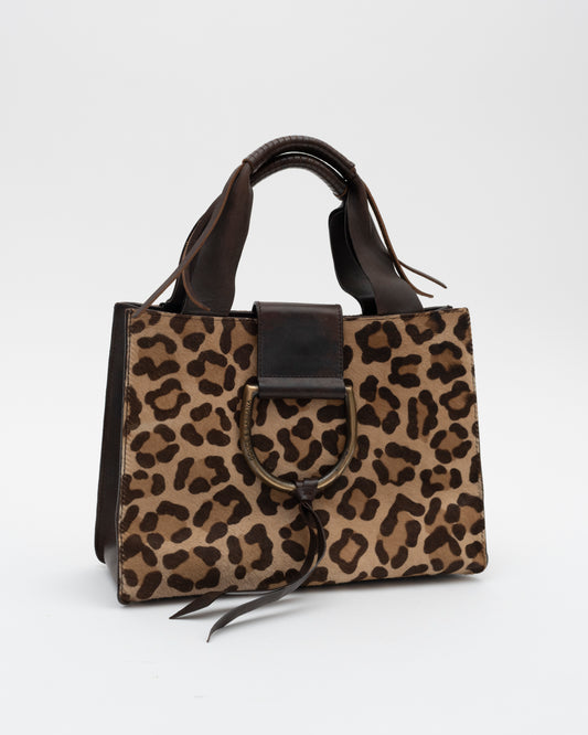 2000s DOLCE & GABBANA Leopard Pony Hair Bag