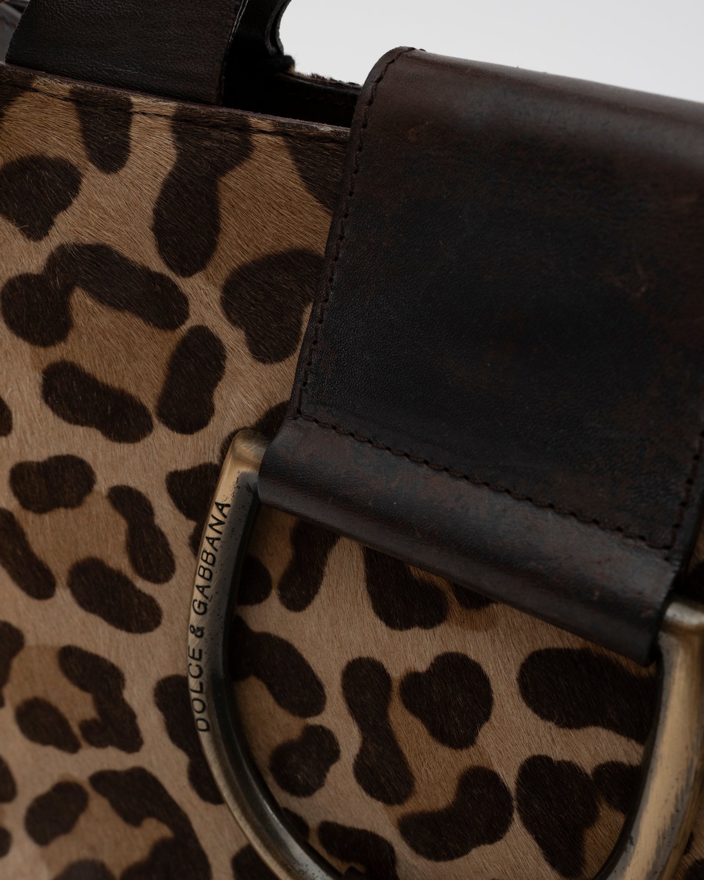 2000s DOLCE & GABBANA Leopard Pony Hair Bag