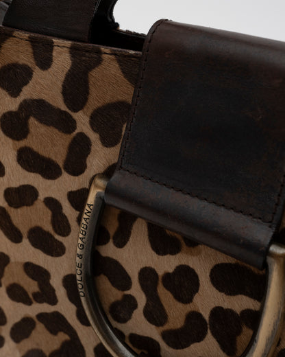 2000s DOLCE & GABBANA Leopard Pony Hair Bag