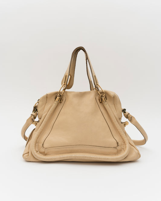 2000s CHLOE Paraty Beige Leather Bag