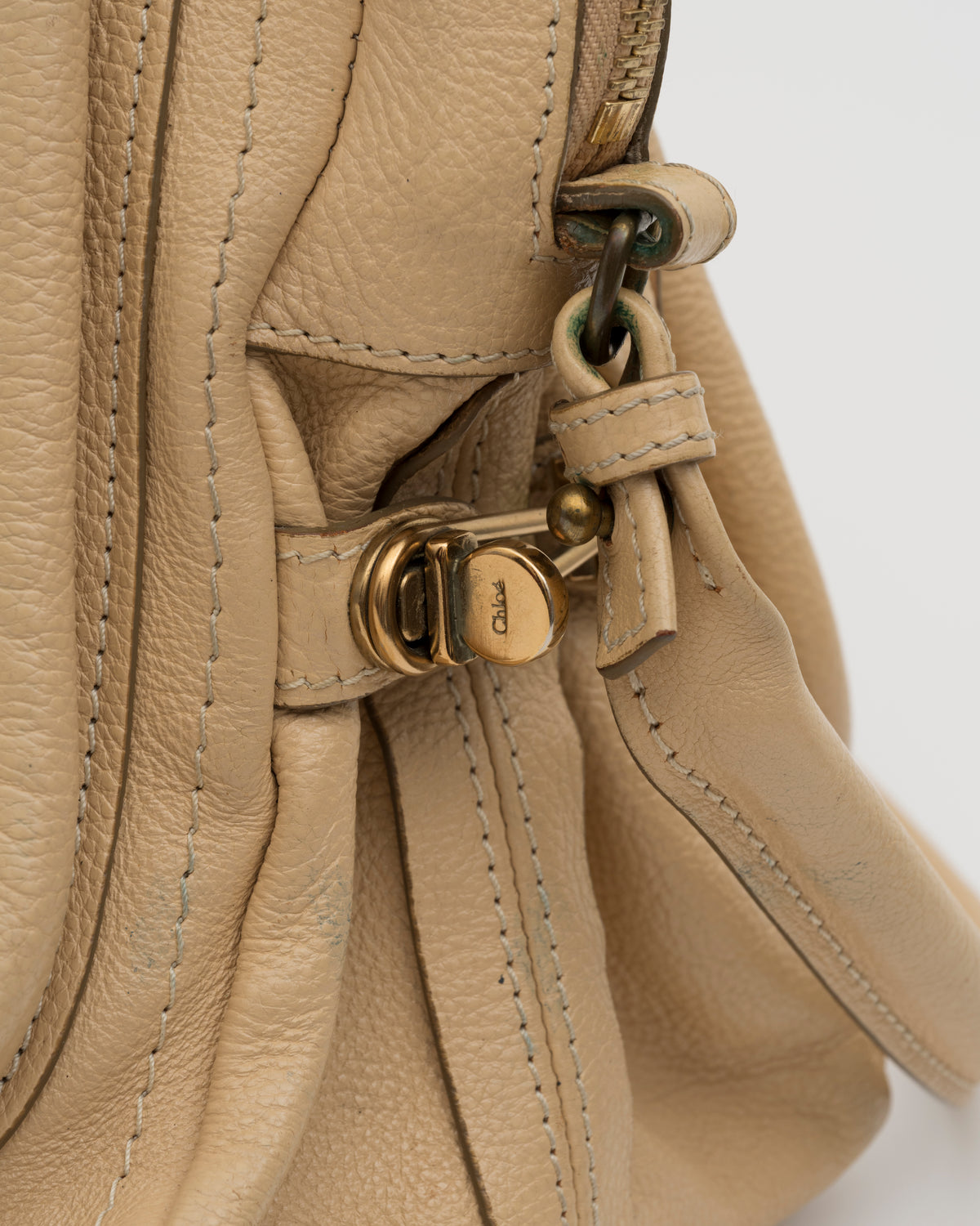 2000s CHLOE Paraty Beige Leather Bag