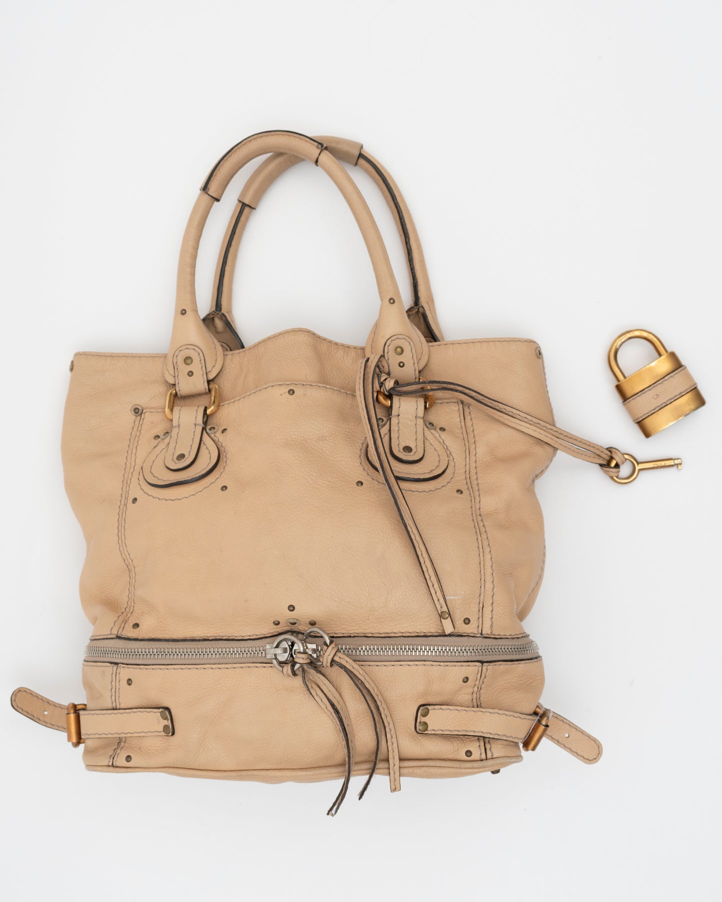 2000s CHLOE Paddington Beige Tote (as is)
