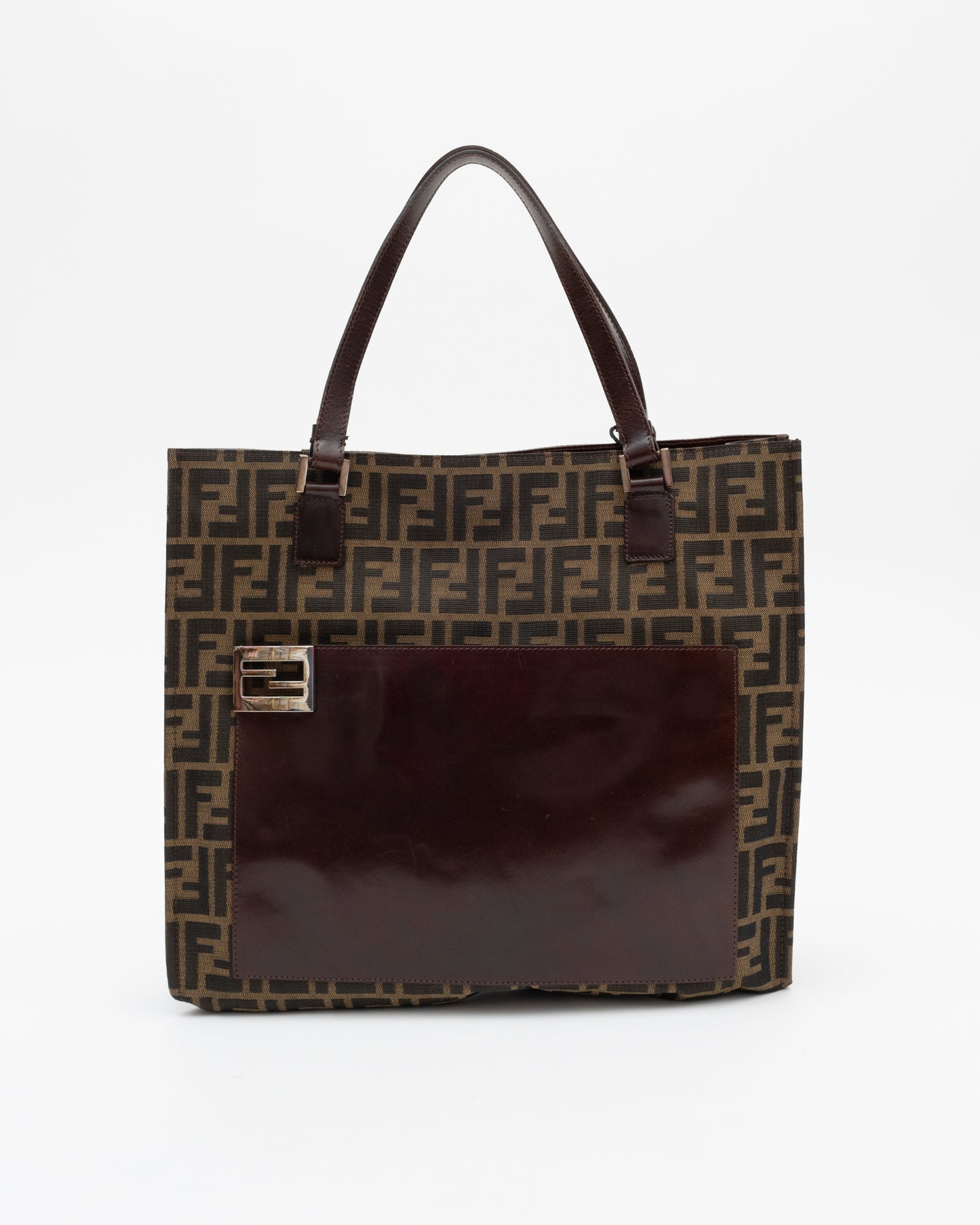 90s FENDI Brown ZUCCA Tote Bag