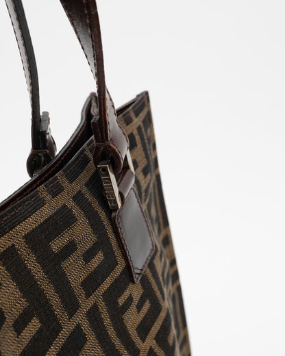 90s FENDI Brown ZUCCA Tote Bag