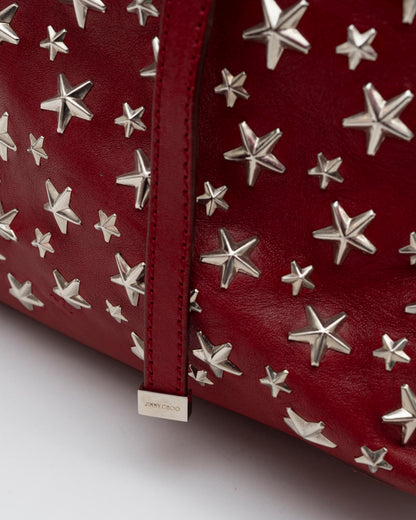 2000s JIMMY CHOO Deep Red Large Sasha Tote