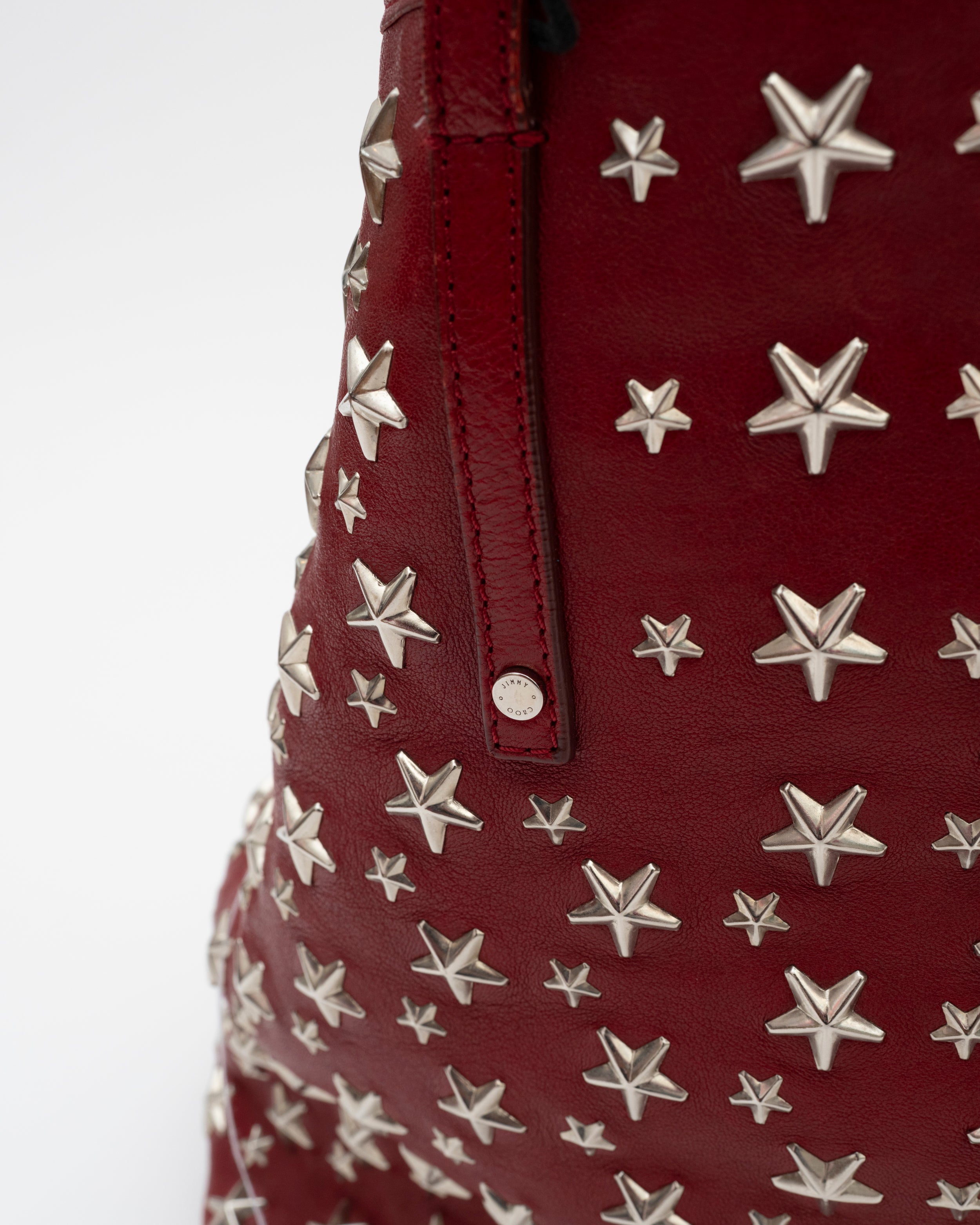 2000s JIMMY CHOO Deep Red Large Sasha Tote – Closed Caption