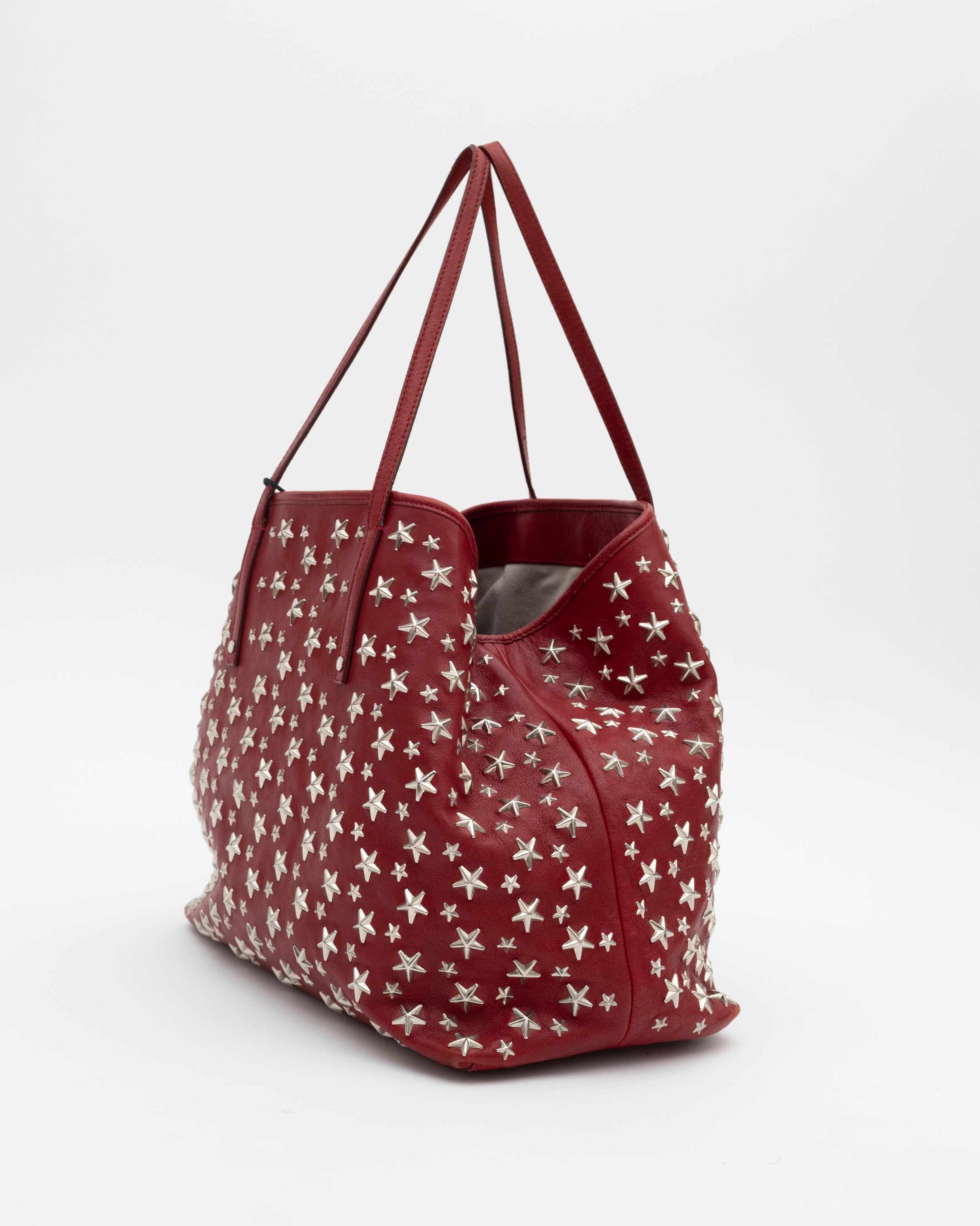 2000s JIMMY CHOO Deep Red Large Sasha Tote – Closed Caption