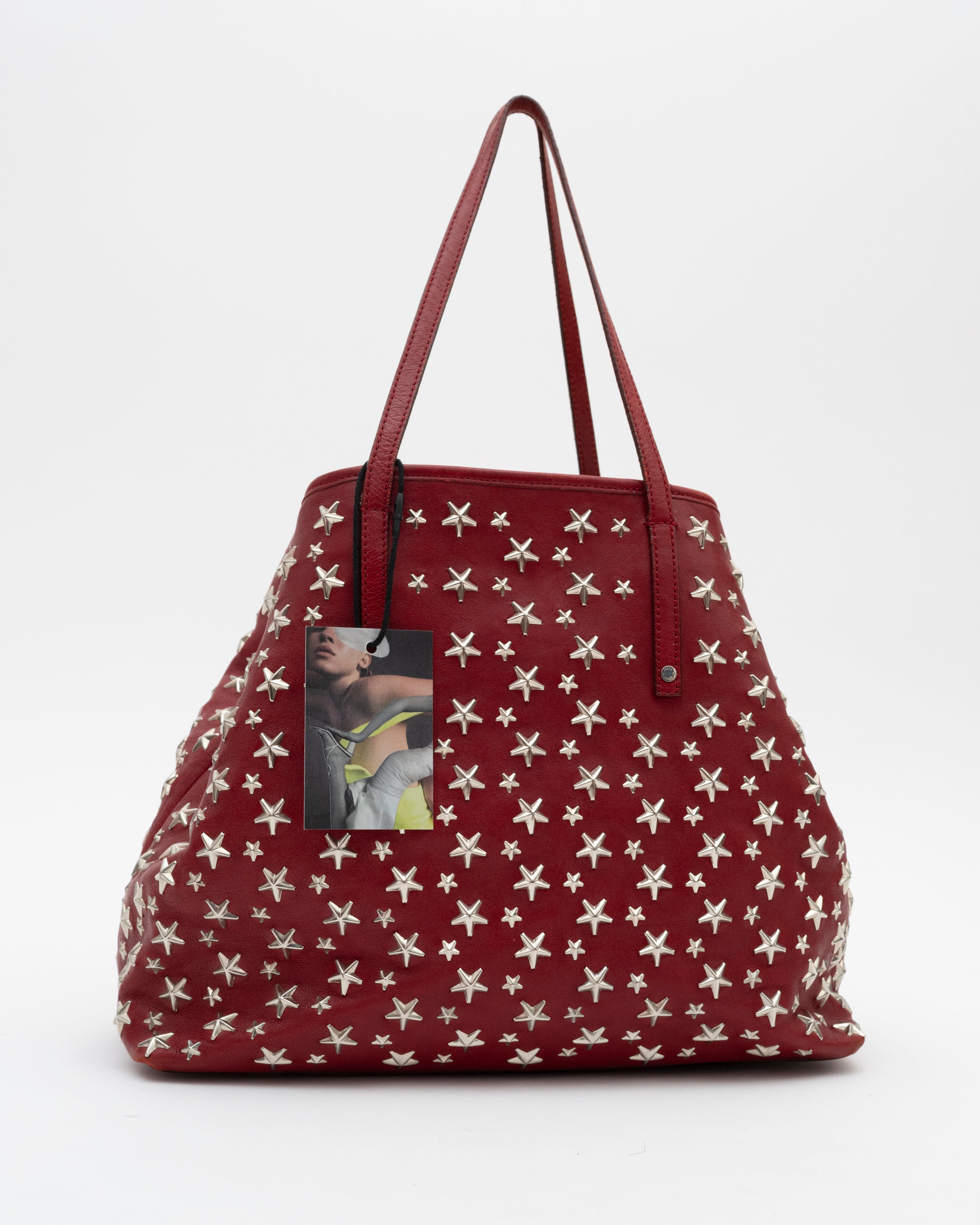 2000s JIMMY CHOO Deep Red Large Sasha Tote – Closed Caption
