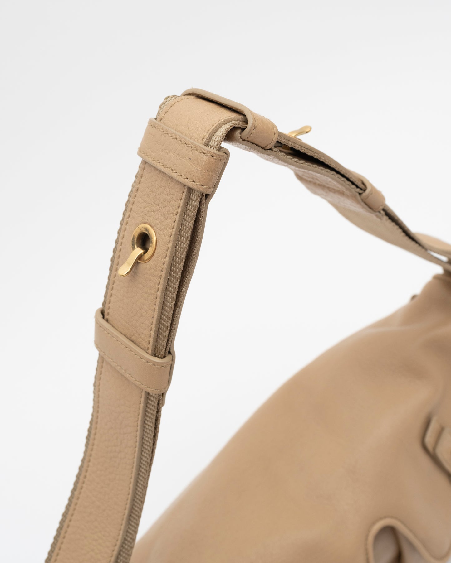 CC VTG SALVATORE FERRAGAMO Beige Gancini Bag