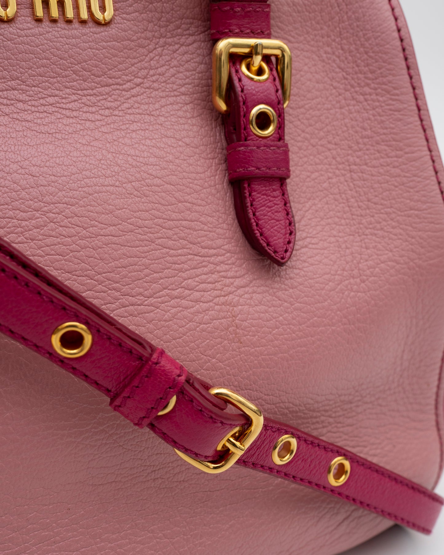 2000s MIU MIU Pink Leather Two-Way Bag