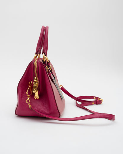 2000s MIU MIU Pink Leather Two-Way Bag