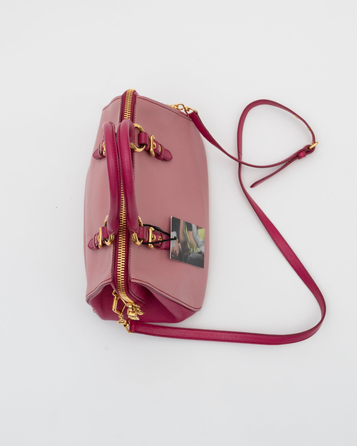2000s MIU MIU Pink Leather Two-Way Bag