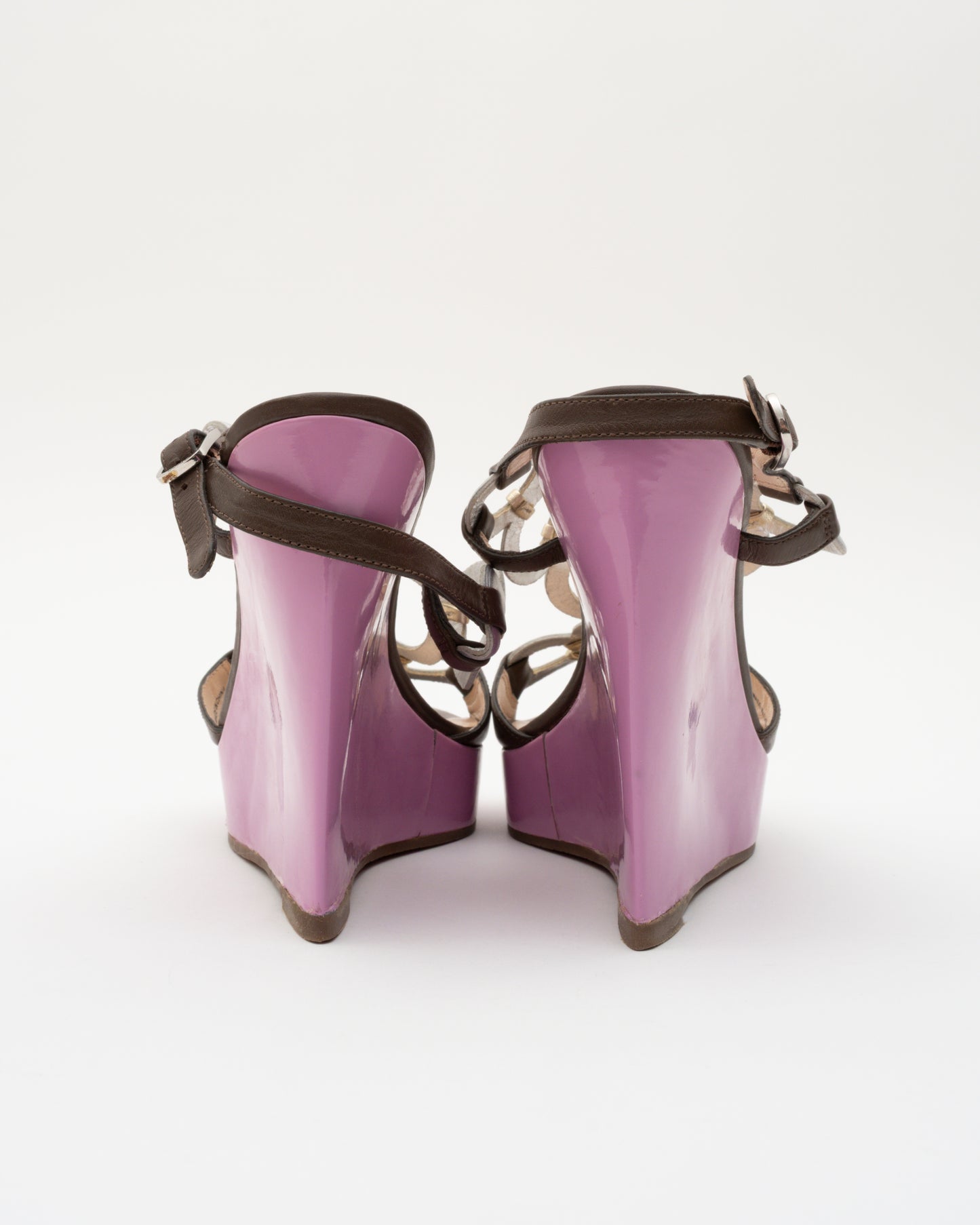 2000s CELINE Sculptural Lilac Wedges (37)