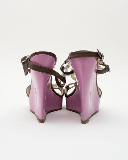2000s CELINE Sculptural Lilac Wedges (37)