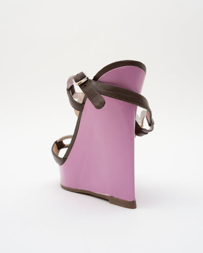 2000s CELINE Sculptural Lilac Wedges (37)