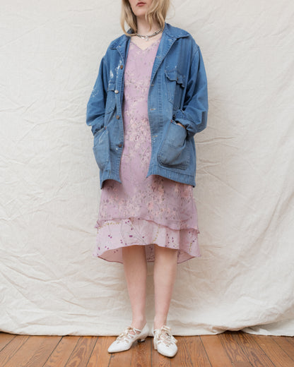 Vintage Paint Splashed Denim Chore Jacket (S-L)