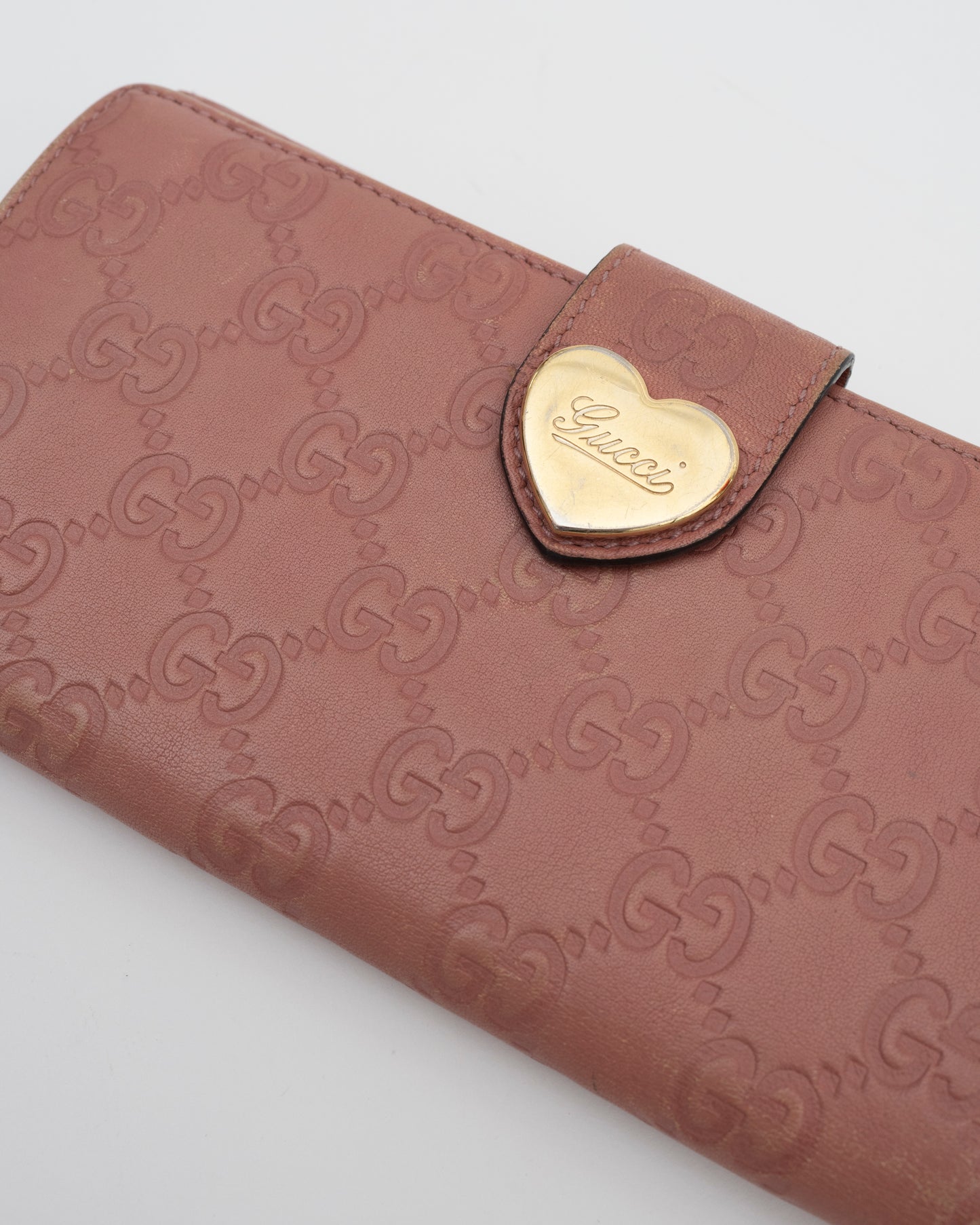 2000s GUCCI Pink GG Logo Long Wallet (as is)
