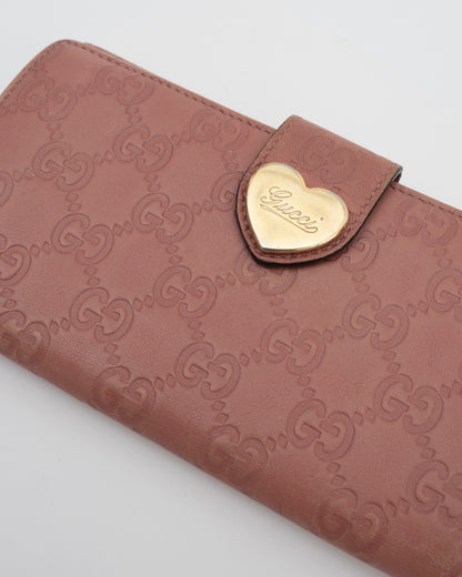 2000s GUCCI Pink GG Logo Long Wallet (as is)