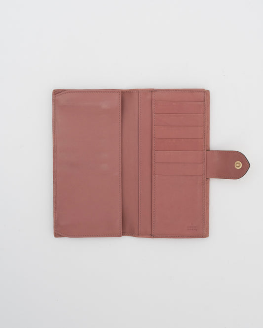 2000s GUCCI Pink GG Logo Long Wallet (as is)