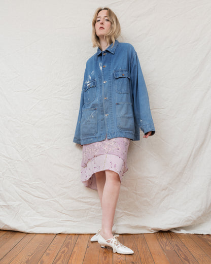 Vintage Paint Splashed Denim Chore Jacket (S-L)