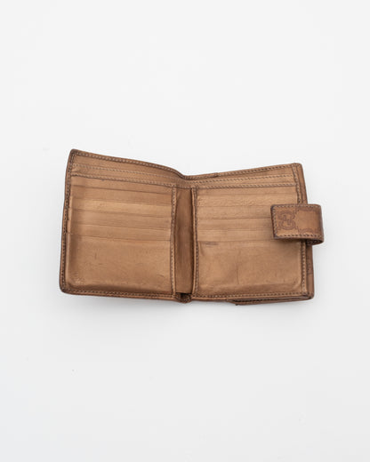 2000s GUCCI Bronze GG Logo Heart Wallet (as is)