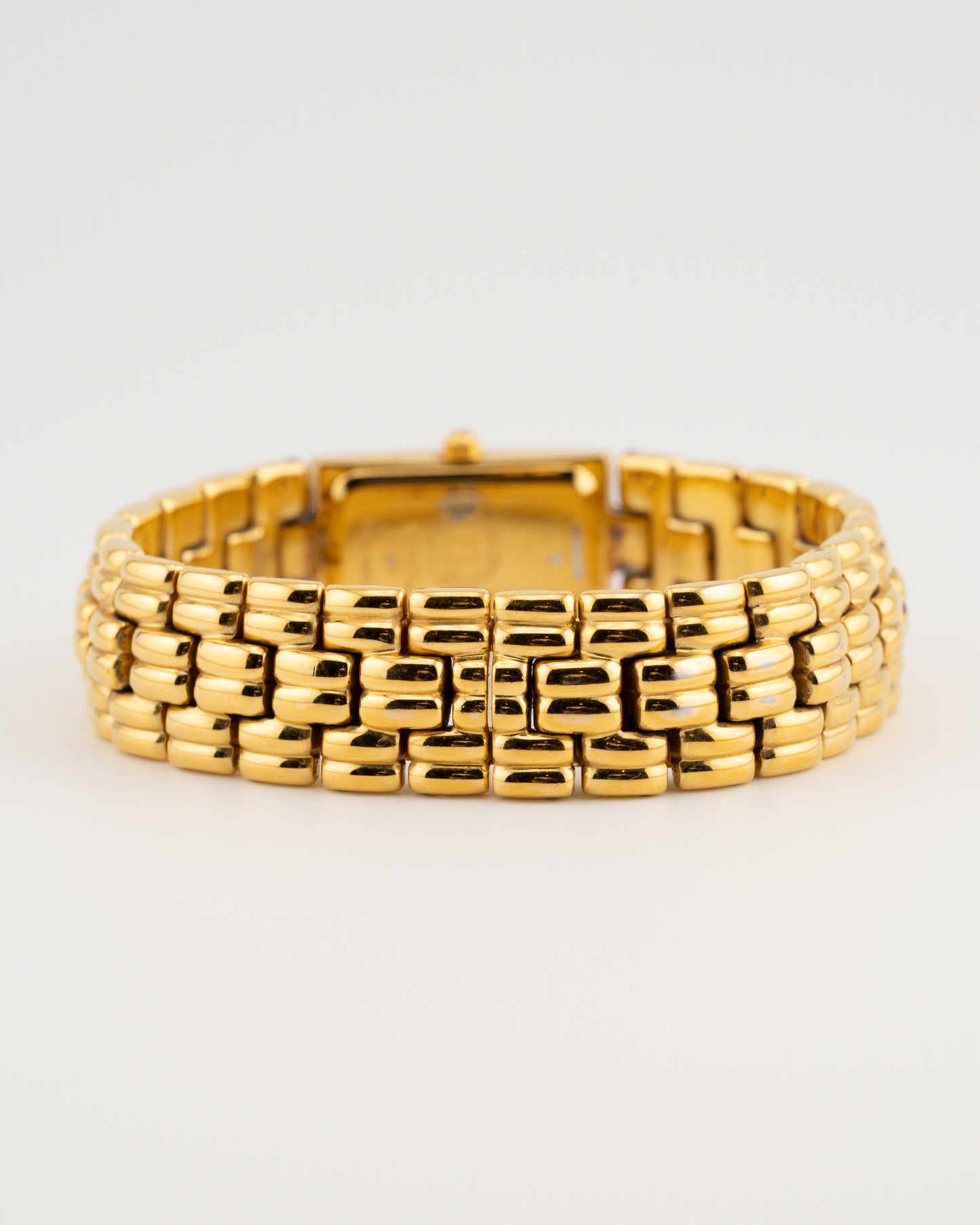 90s FENDI Orologi 670L Gold Rectangular Tank Watch
